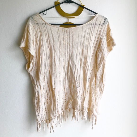 Free People Fringe Knit Top - Picture 2 of 5